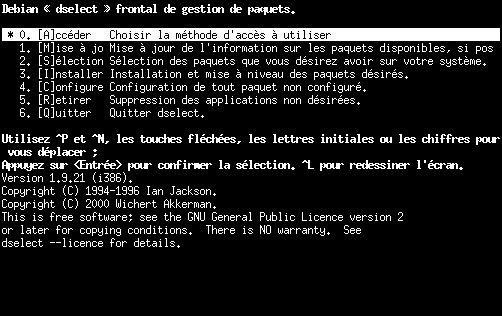 Interface de dselect